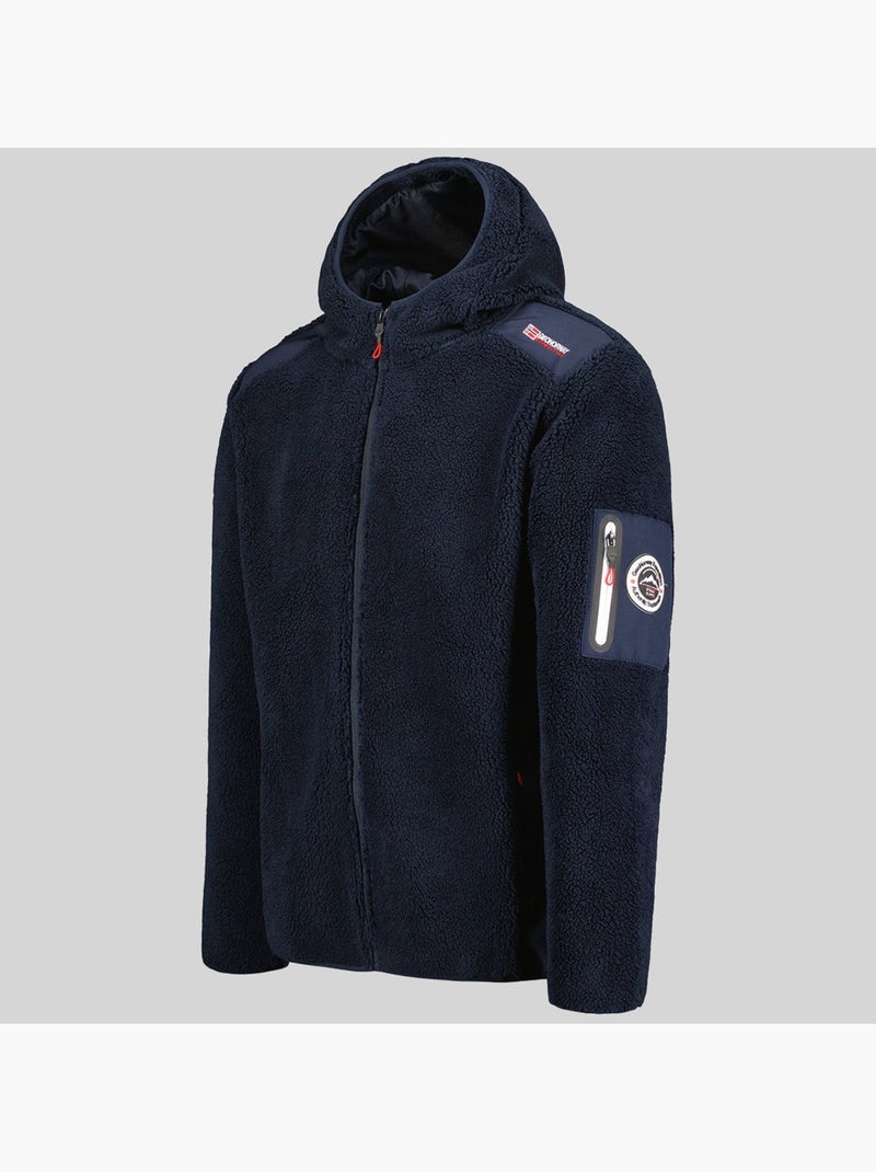 Giacca in pile con cappuccio tufour – geographical norway Blu marino - Kiabi