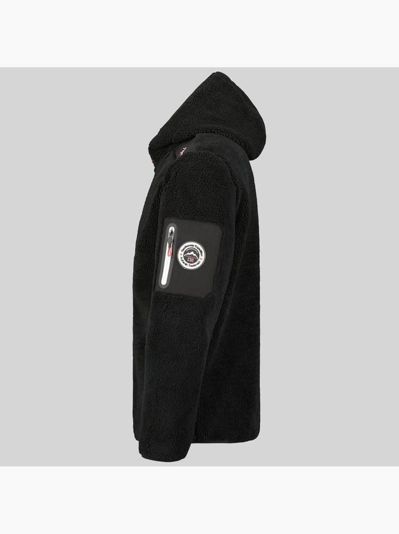 Giacca in pile con cappuccio tufour – geographical norway Nero - Kiabi