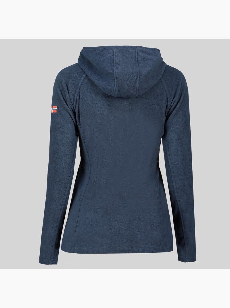 Giacca in pile con cappuccio tugood – geographical norway Blu marino - Kiabi