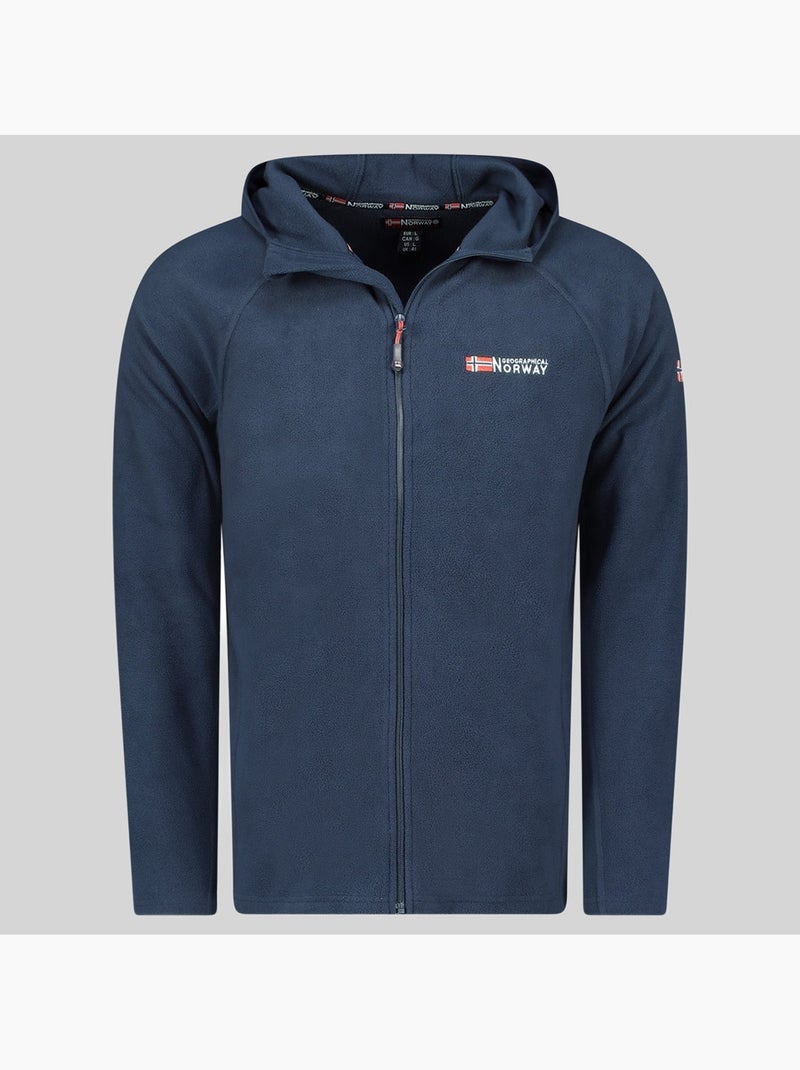 Giacca in pile con cappuccio tugood – geographical norway Blu marino - Kiabi