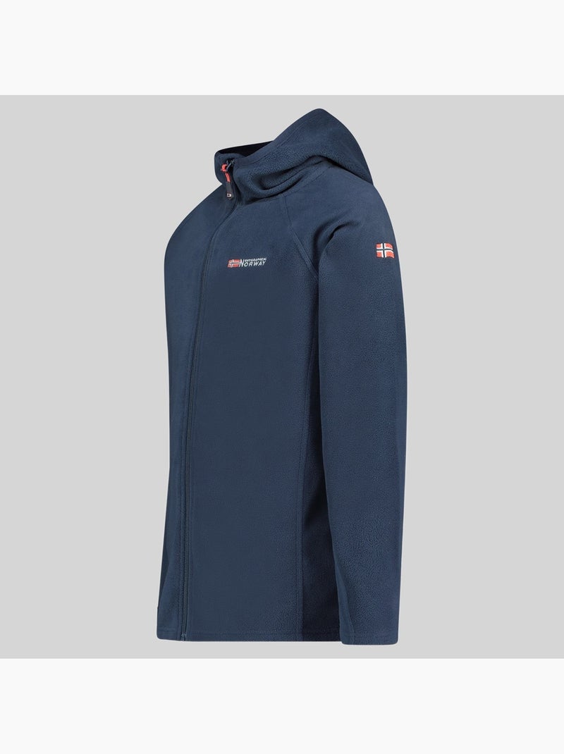 Giacca in pile con cappuccio tugood – geographical norway Blu marino - Kiabi