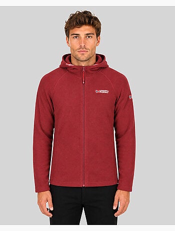 Giacca in pile con cappuccio tugood – geographical norway