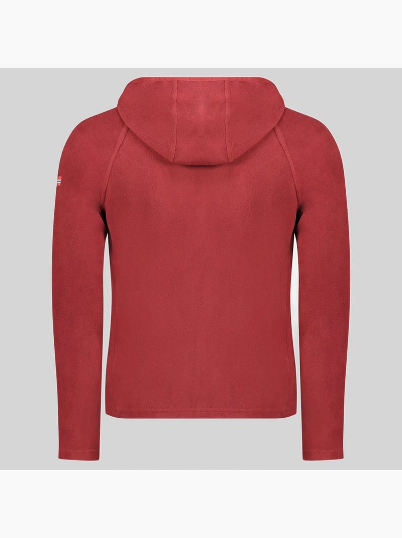 Giacca in pile con cappuccio tugood – geographical norway Bordeaux - Kiabi