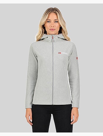 Giacca in pile con cappuccio tugood – geographical norway