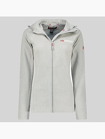 Giacca in pile con cappuccio tugood – geographical norway