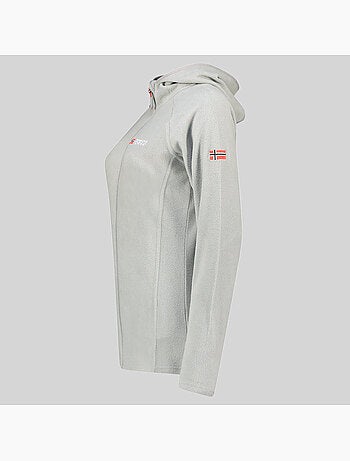 Giacca in pile con cappuccio tugood – geographical norway