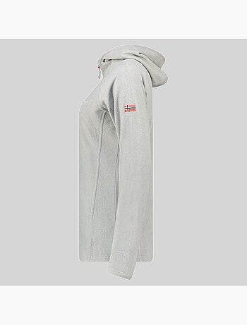 Giacca in pile con cappuccio tugood – geographical norway