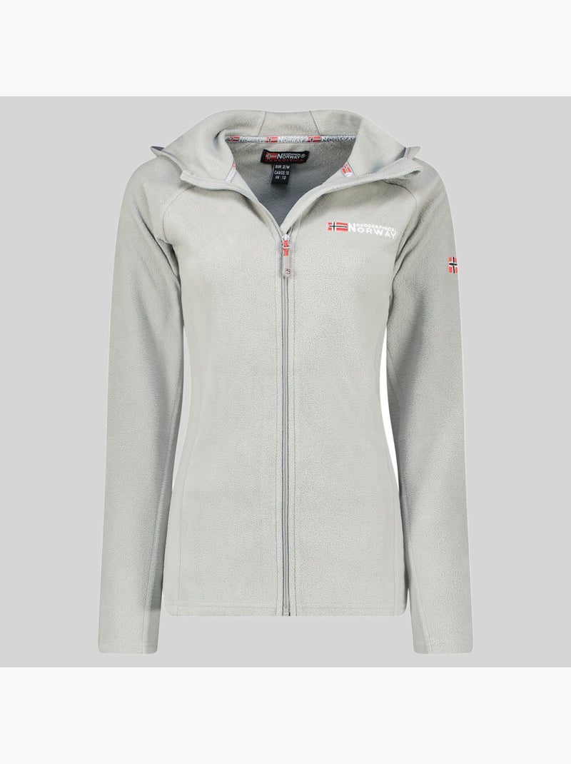 Giacca in pile con cappuccio tugood – geographical norway Grigio chiaro - Kiabi