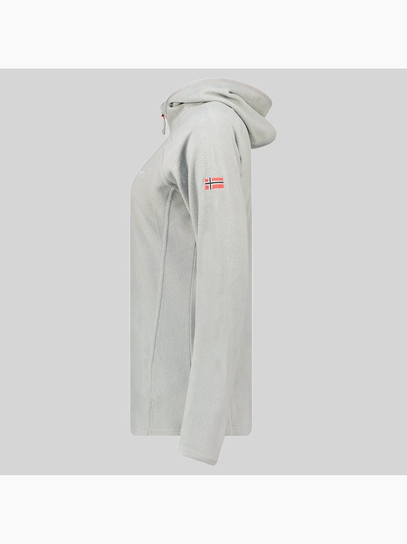 Giacca in pile con cappuccio tugood – geographical norway Grigio chiaro - Kiabi