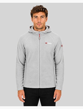 Giacca in pile con cappuccio tugood – geographical norway