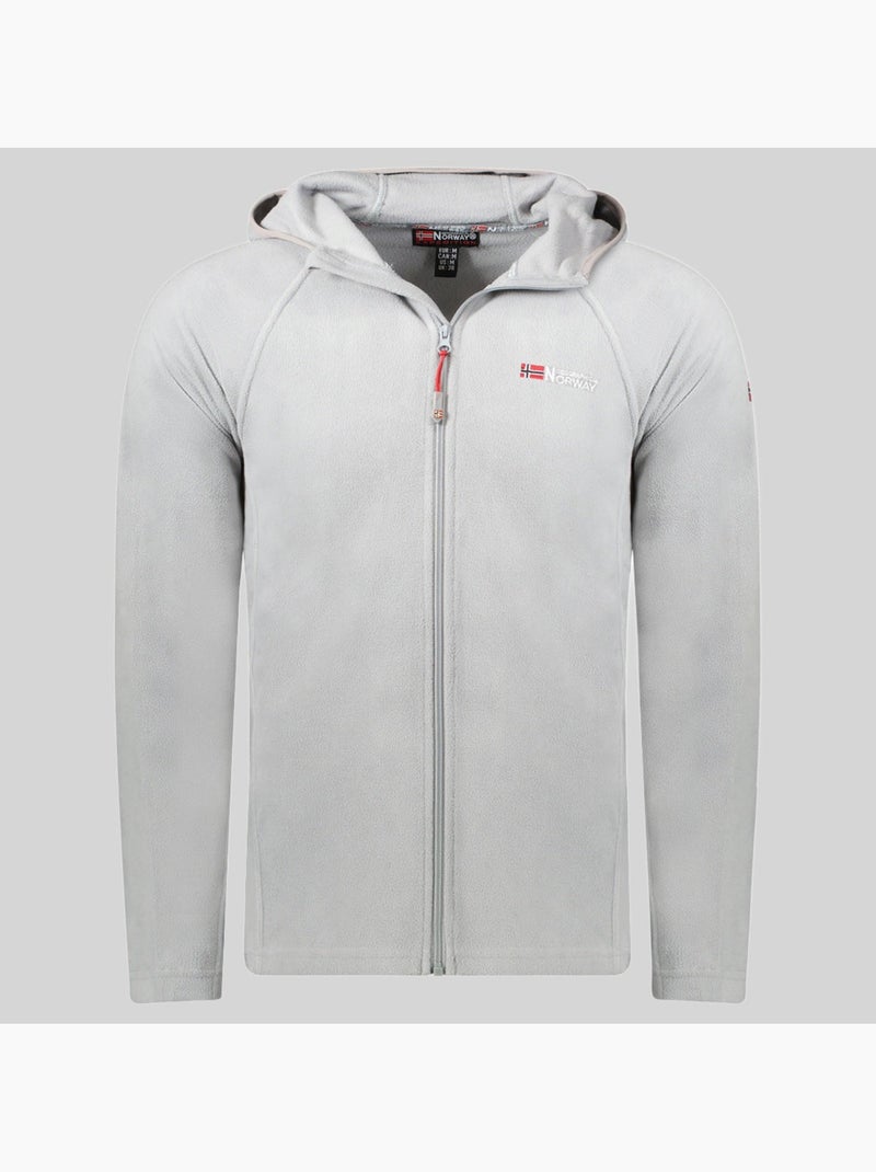 Giacca in pile con cappuccio tugood – geographical norway Grigio chiaro - Kiabi