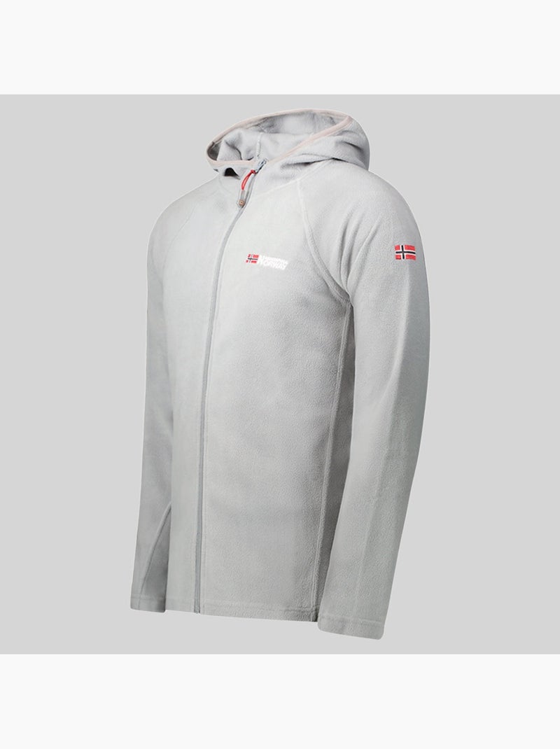 Giacca in pile con cappuccio tugood – geographical norway Grigio chiaro - Kiabi