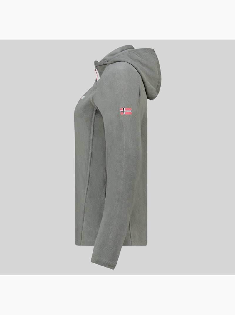 Giacca in pile con cappuccio tugood – geographical norway Grigio scuro - Kiabi