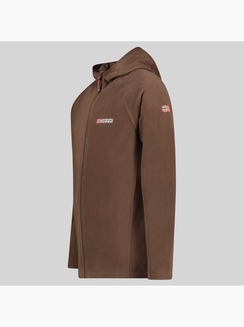 Giacca in pile con cappuccio tugood – geographical norway Marrone - Kiabi