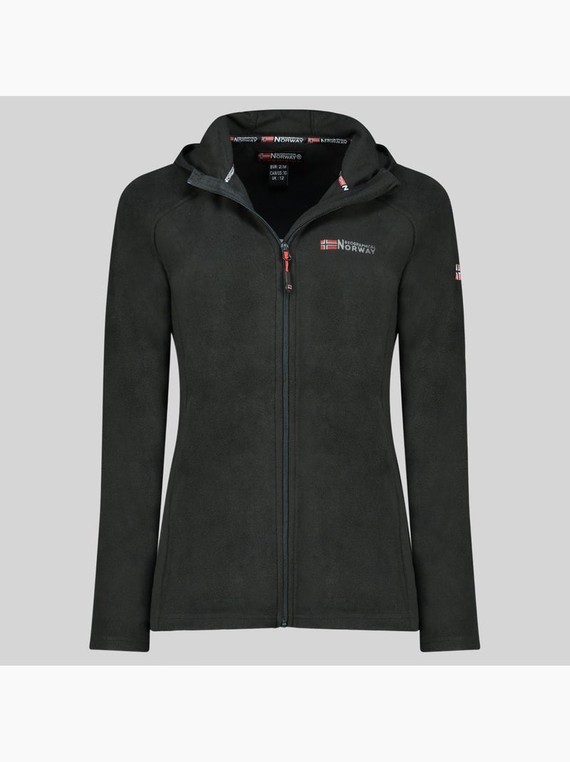 Giacca in pile con cappuccio tugood – geographical norway Nero - Kiabi