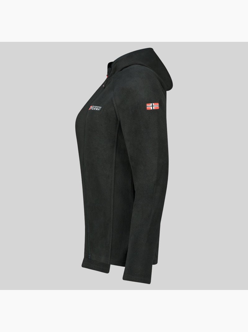 Giacca in pile con cappuccio tugood – geographical norway Nero - Kiabi