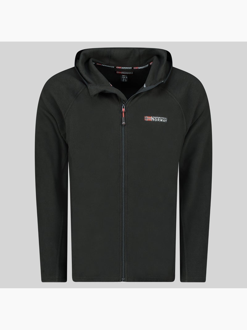 Giacca in pile con cappuccio tugood – geographical norway Nero - Kiabi