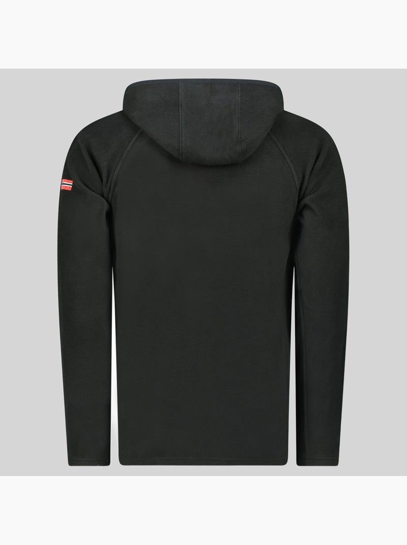Giacca in pile con cappuccio tugood – geographical norway Nero - Kiabi