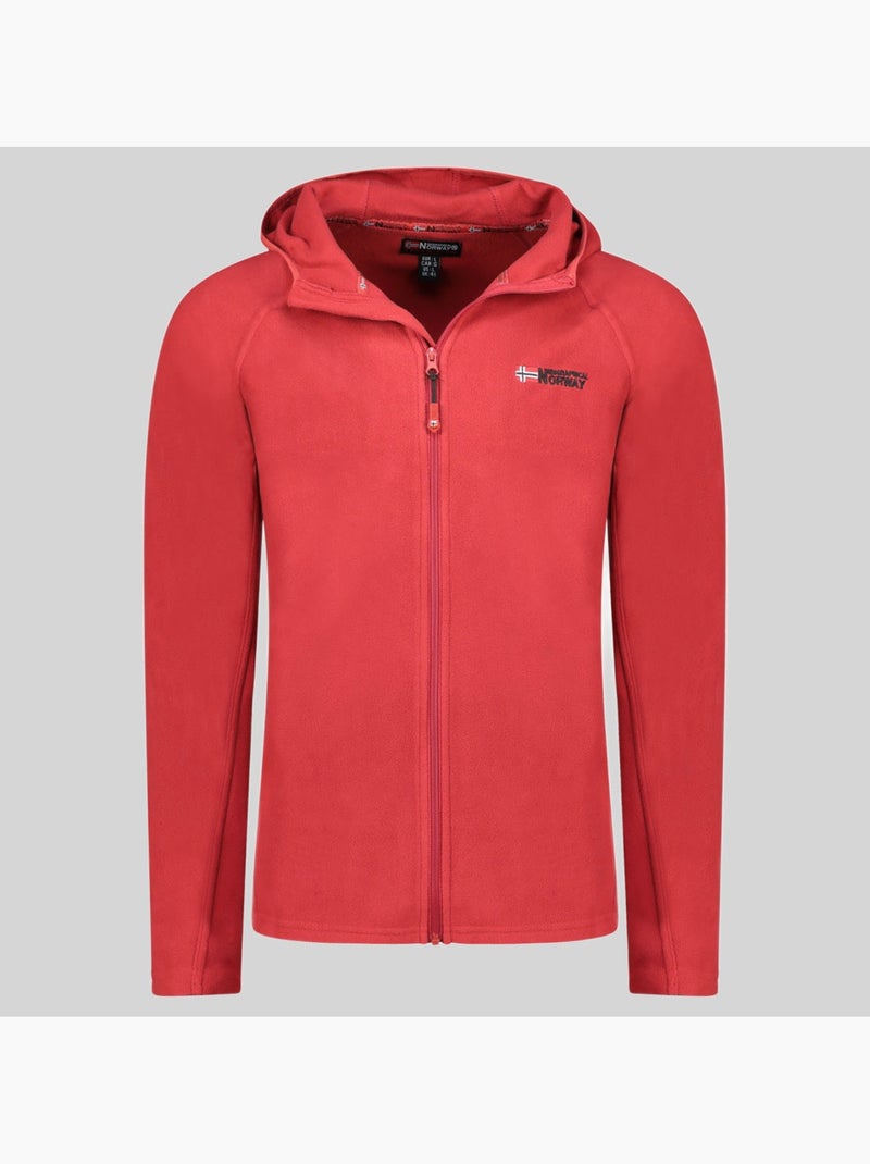 Giacca in pile con cappuccio tugood – geographical norway Rosso - Kiabi