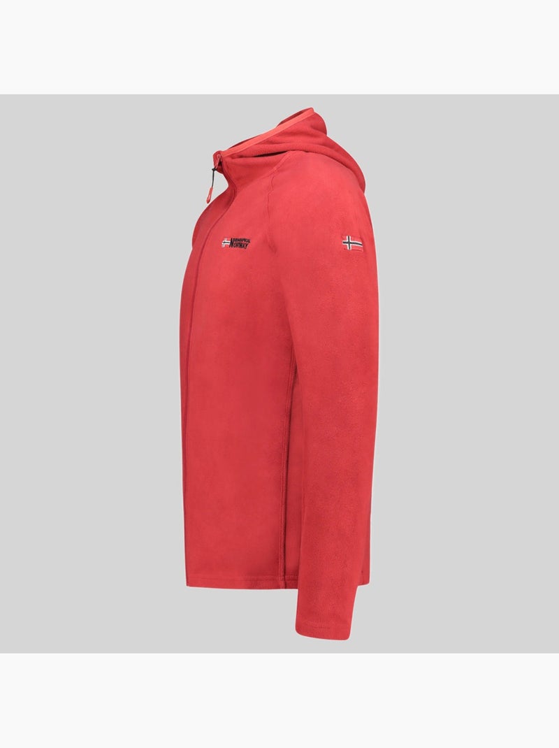 Giacca in pile con cappuccio tugood – geographical norway Rosso - Kiabi