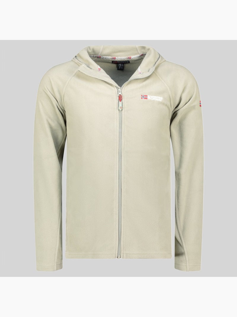 Giacca in pile con cappuccio tugood – geographical norway Verde salvia - Kiabi