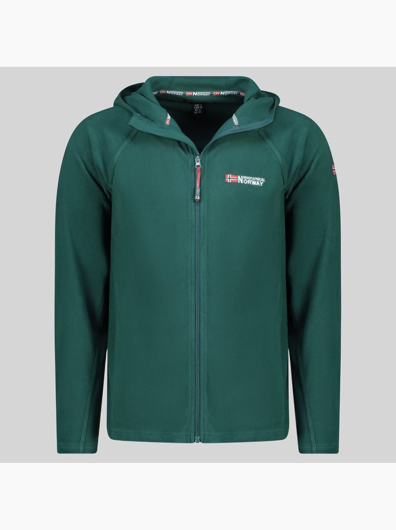 Giacca in pile con cappuccio tugood – geographical norway Verde scuro - Kiabi