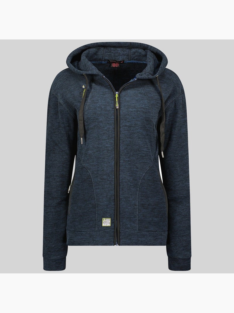 Giacca in pile con cappuccio twelve – geographical norway Blu marino - Kiabi