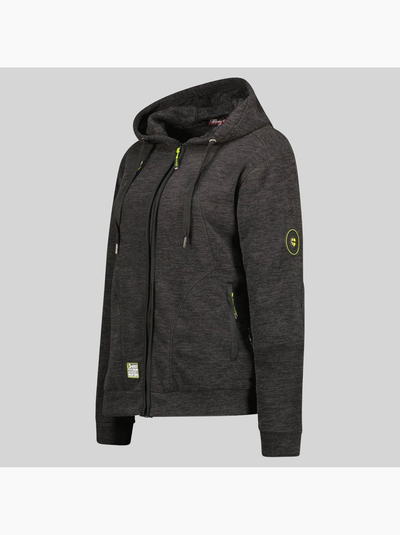 Giacca in pile con cappuccio twelve – geographical norway Nero - Kiabi