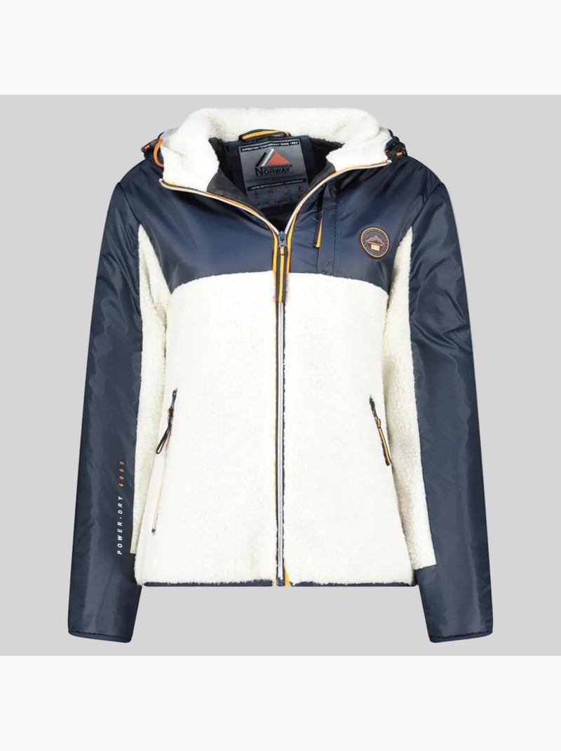Giacca in pile con cappuccio ulyssim – geographical norway Blu marino - Kiabi