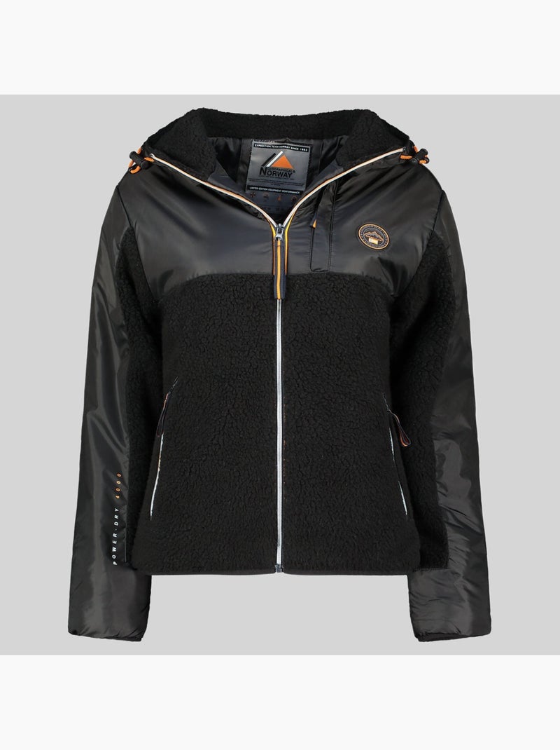 Giacca in pile con cappuccio ulyssim – geographical norway Nero - Kiabi