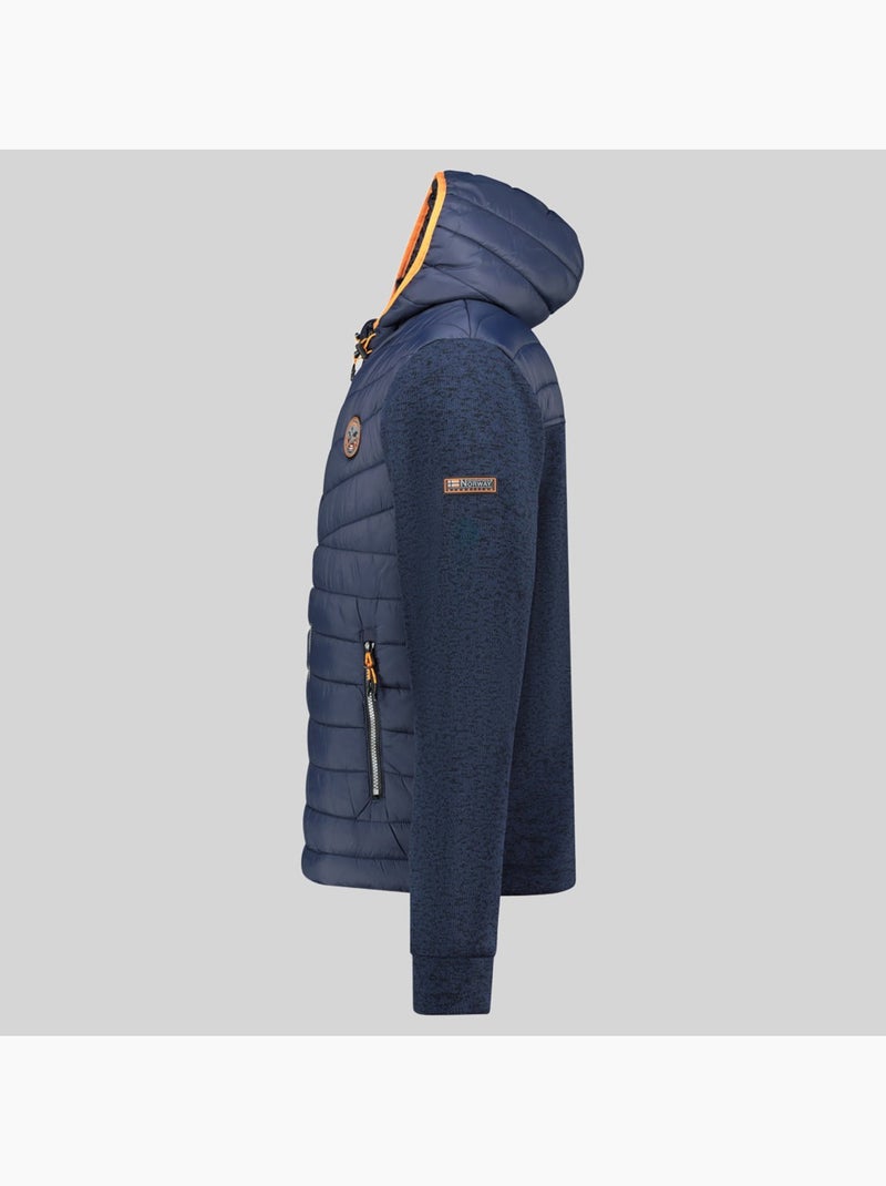 Giacca in pile con cappuccio ummos – geographical norway Blu marino - Kiabi