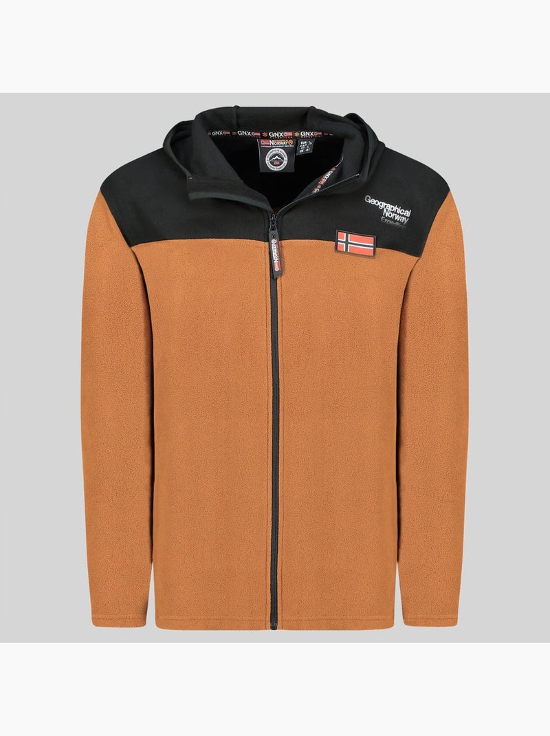 Giacca in pile con cappuccio uniclerc hood – geographical norway Cammello - Kiabi