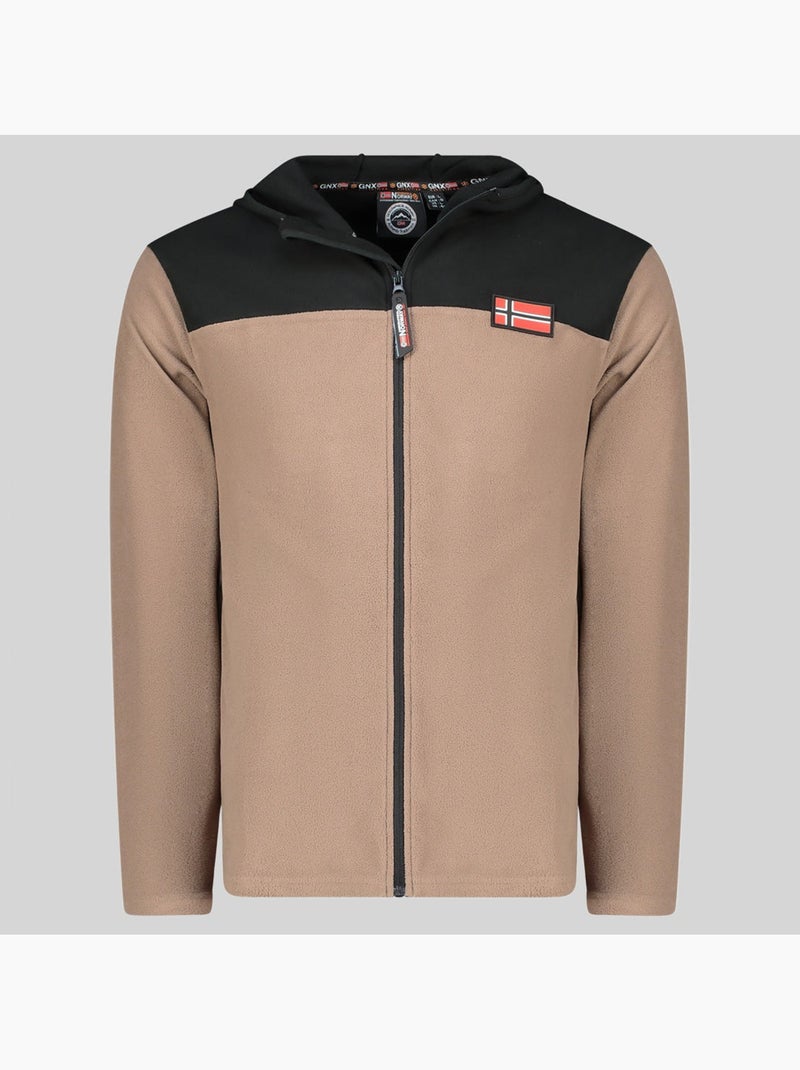 Giacca in pile con cappuccio uniclerc hood – geographical norway Tortora - Kiabi