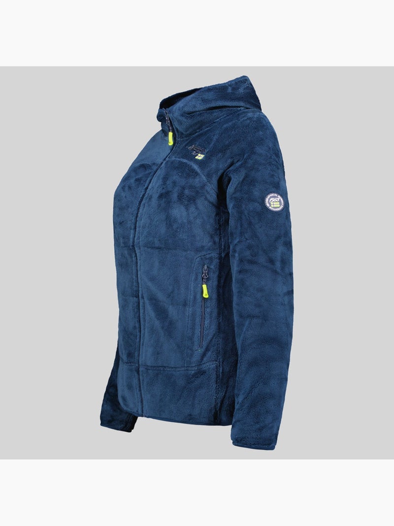 Giacca in pile con cappuccio upalood – geographical norway Blu marino - Kiabi