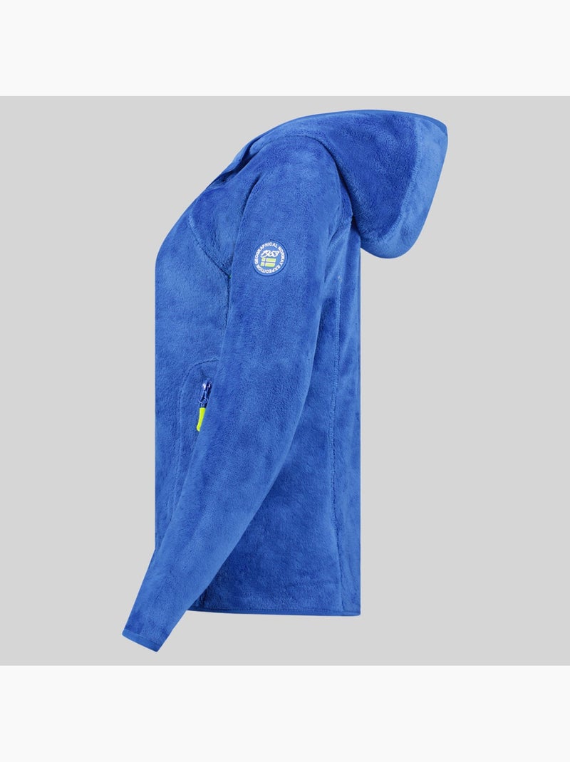 Giacca in pile con cappuccio upalood – geographical norway Blu reale - Kiabi