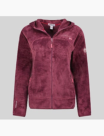 Giacca in pile con cappuccio upalood – geographical norway
