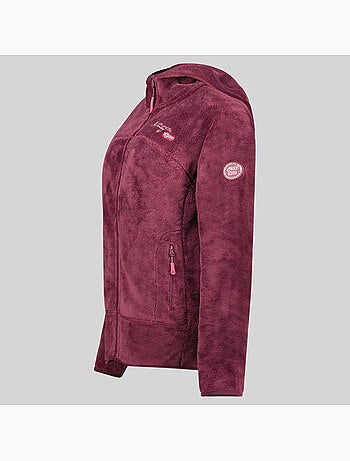 Giacca in pile con cappuccio upalood – geographical norway
