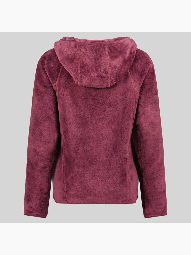Giacca in pile con cappuccio upalood – geographical norway Bordeaux - Kiabi