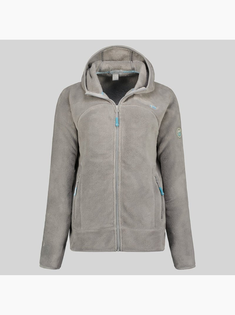 Giacca in pile con cappuccio upalood – geographical norway Grigio chiaro - Kiabi