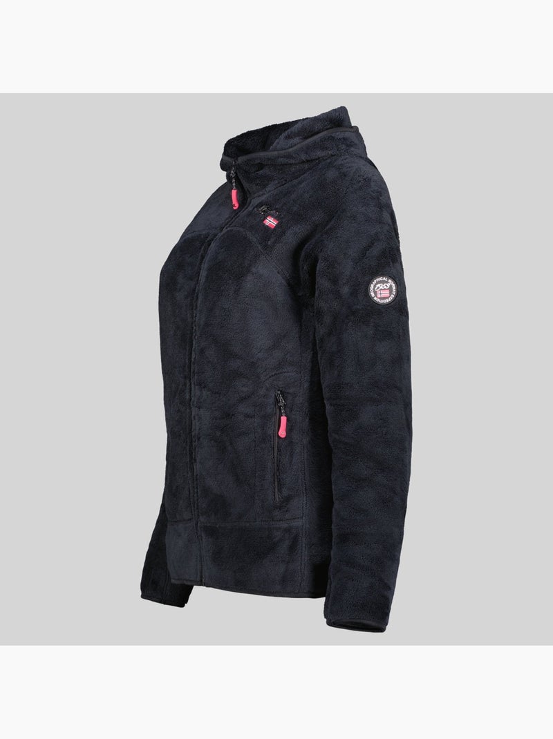 Giacca in pile con cappuccio upalood – geographical norway Nero - Kiabi