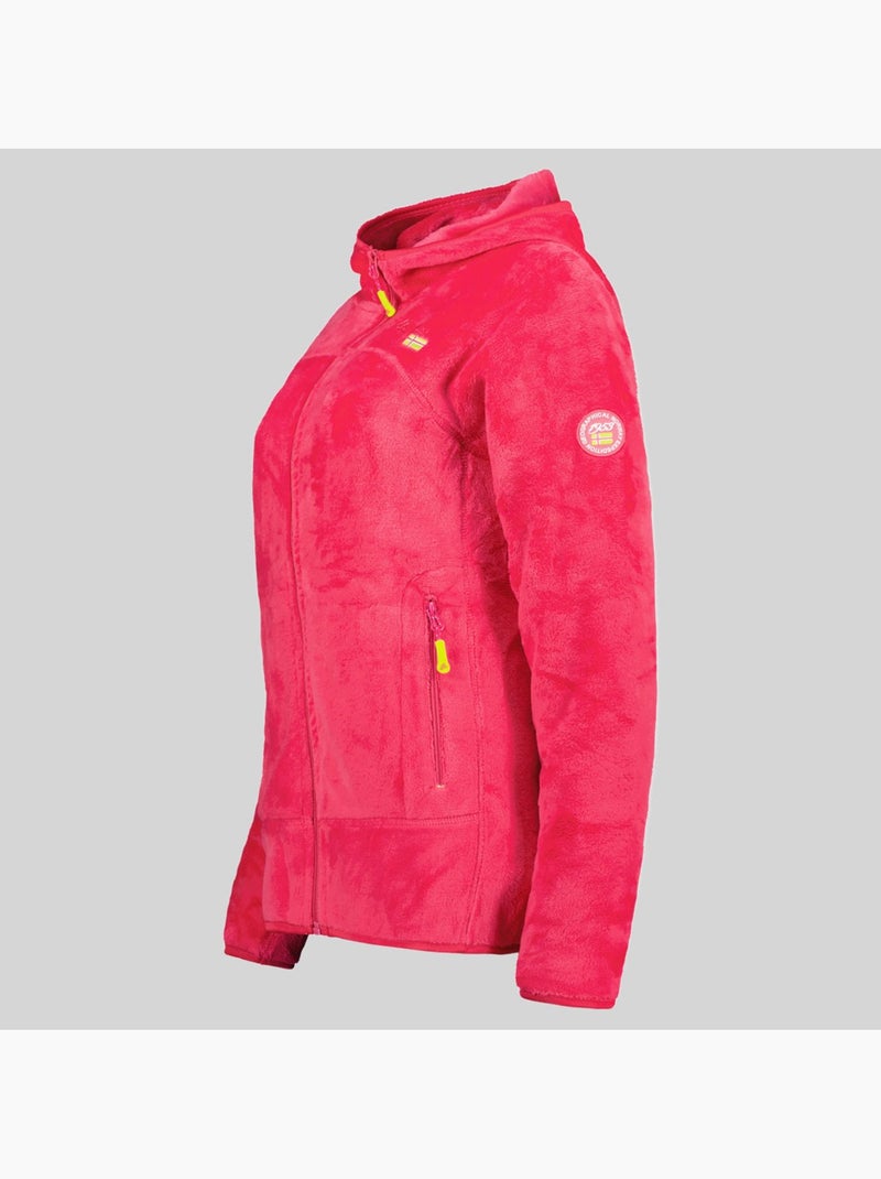 Giacca in pile con cappuccio upalood – geographical norway Rosa confetto - Kiabi
