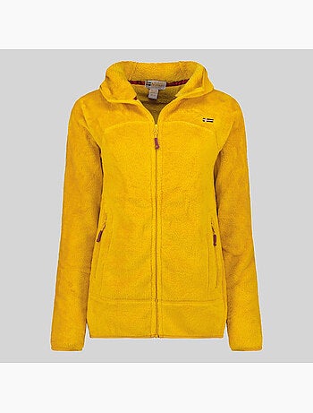 Giacca in pile con cappuccio upalood – geographical norway