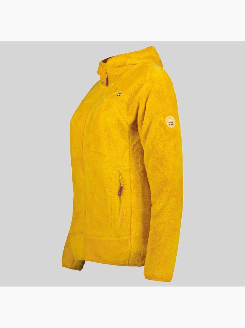 Giacca in pile con cappuccio upalood – geographical norway Senape - Kiabi