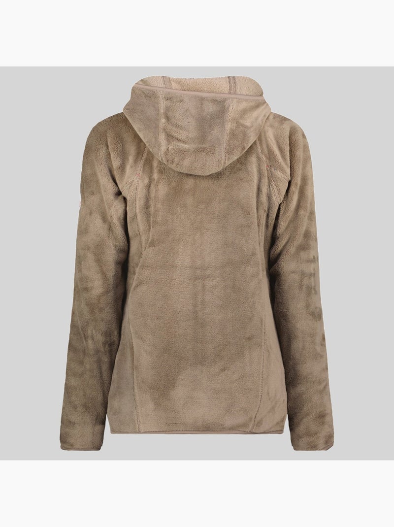 Giacca in pile con cappuccio upalood – geographical norway Tortora - Kiabi