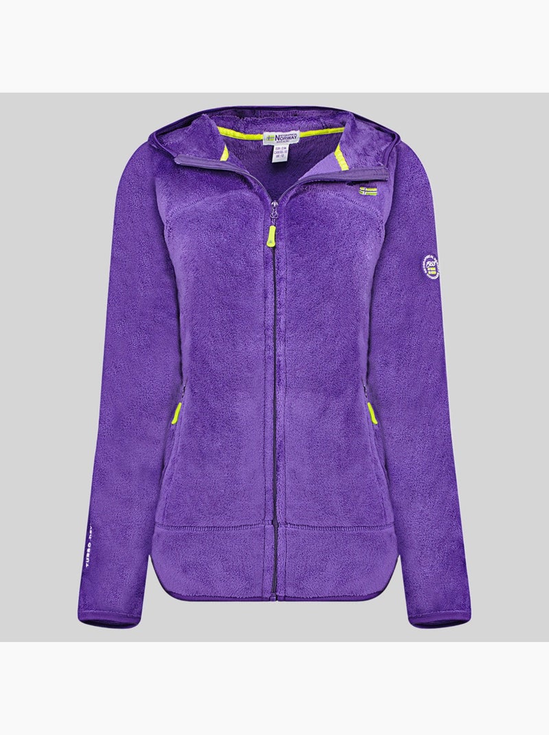 Giacca in pile con cappuccio upalood – geographical norway Viola - Kiabi