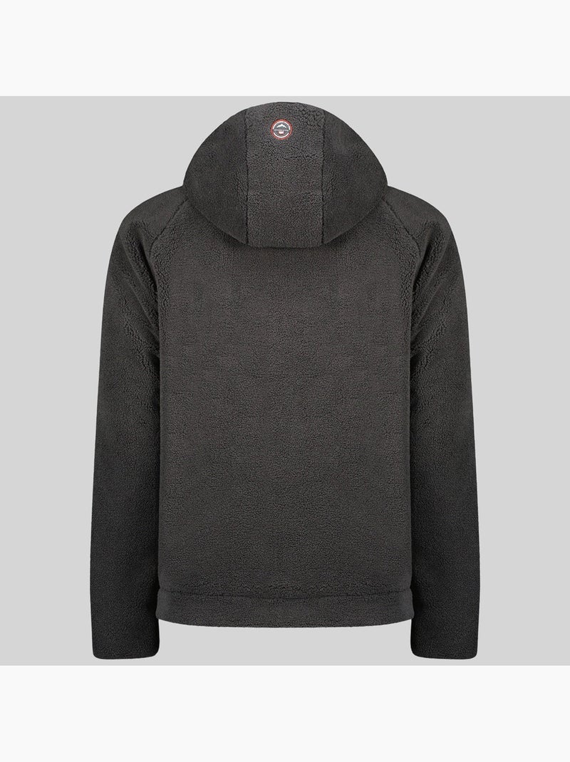 Giacca in pile con zip e cappuccio udaf – geographical norway Grigio scuro - Kiabi