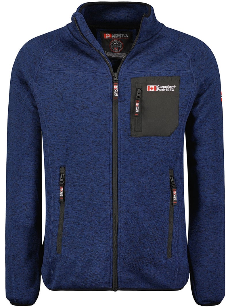 Giacca in pile con zip e collo alto titleak – canadian peak Blu marino - Kiabi