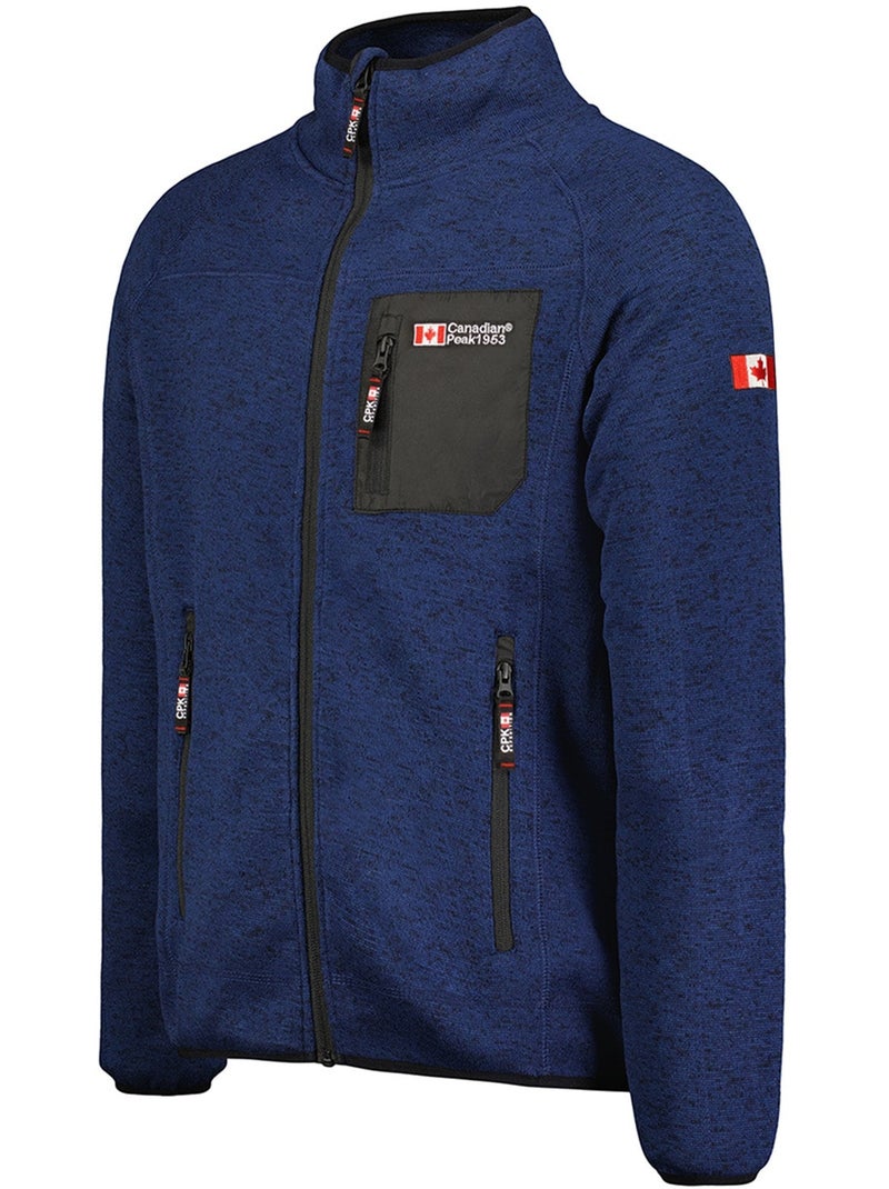 Giacca in pile con zip e collo alto titleak – canadian peak Blu marino - Kiabi