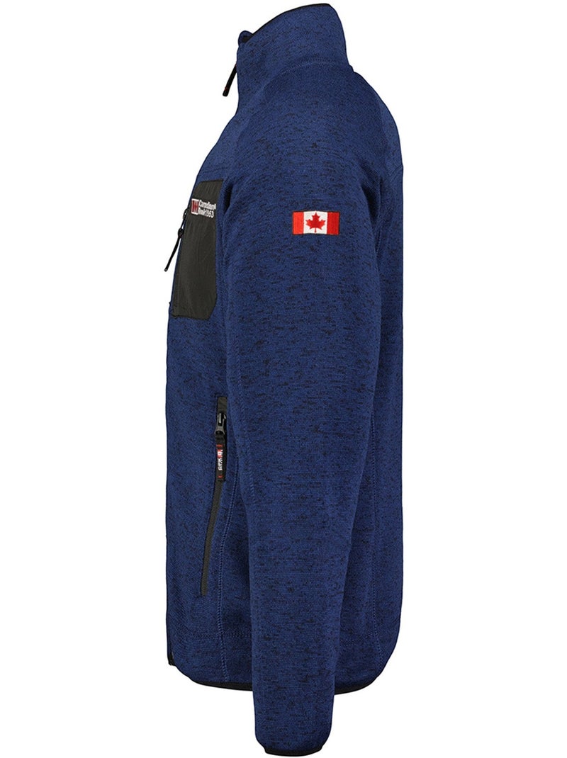 Giacca in pile con zip e collo alto titleak – canadian peak Blu marino - Kiabi