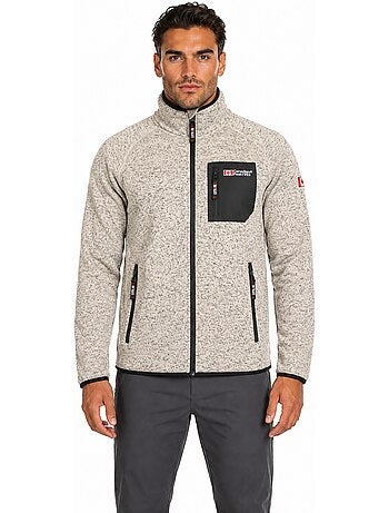 Giacca in pile con zip e collo alto titleak – canadian peak